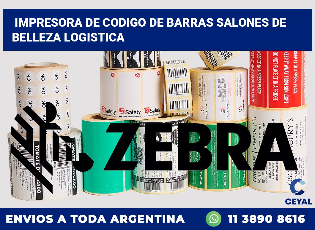 Impresora de codigo de barras Salones de belleza logistica