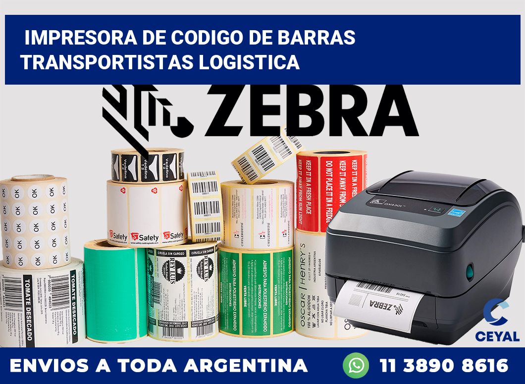 Impresora de codigo de barras Transportistas logistica