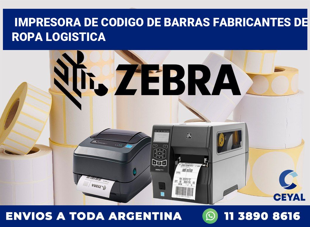 Impresora de codigo de barras fabricantes de ropa logistica
