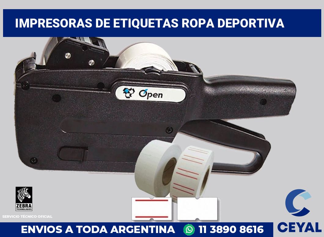Impresoras de etiquetas ropa deportiva