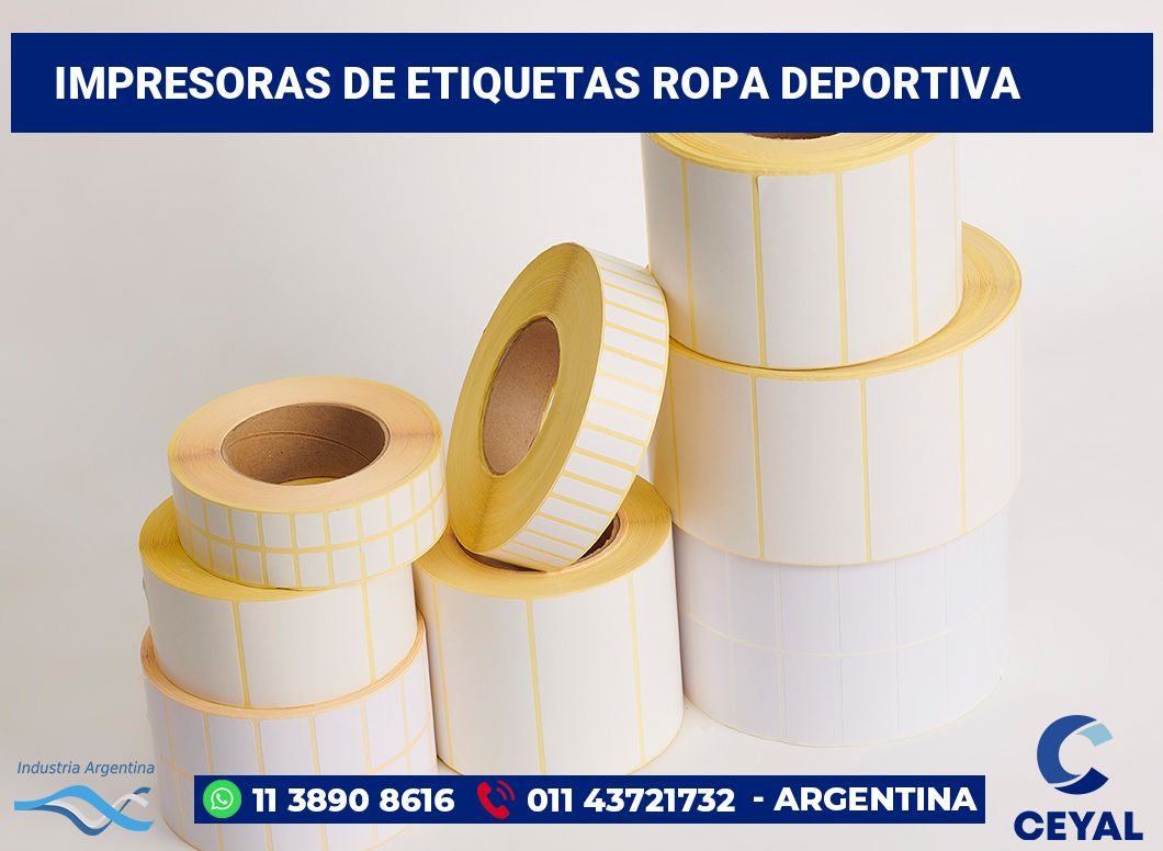 Impresoras de etiquetas ropa deportiva