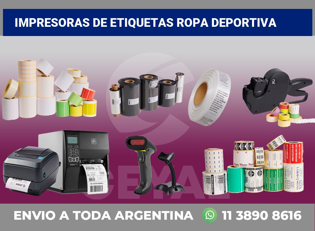 Impresoras de etiquetas ropa deportiva