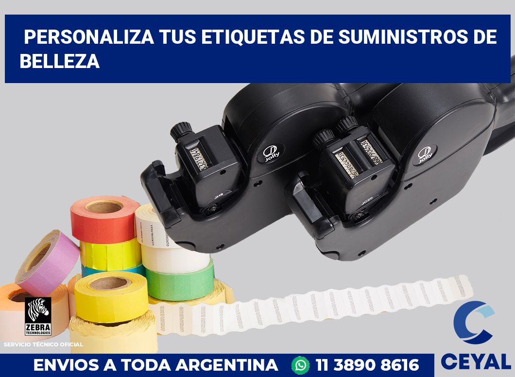 Personaliza tus Etiquetas de Suministros de Belleza