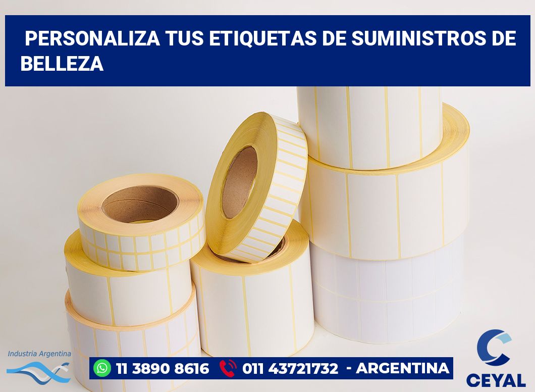 Personaliza tus Etiquetas de Suministros de Belleza