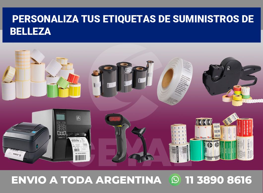Personaliza tus Etiquetas de Suministros de Belleza