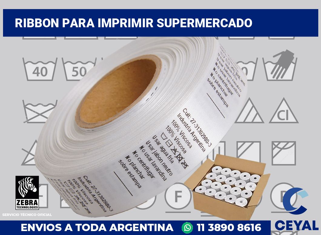 Ribbon para imprimir Supermercado