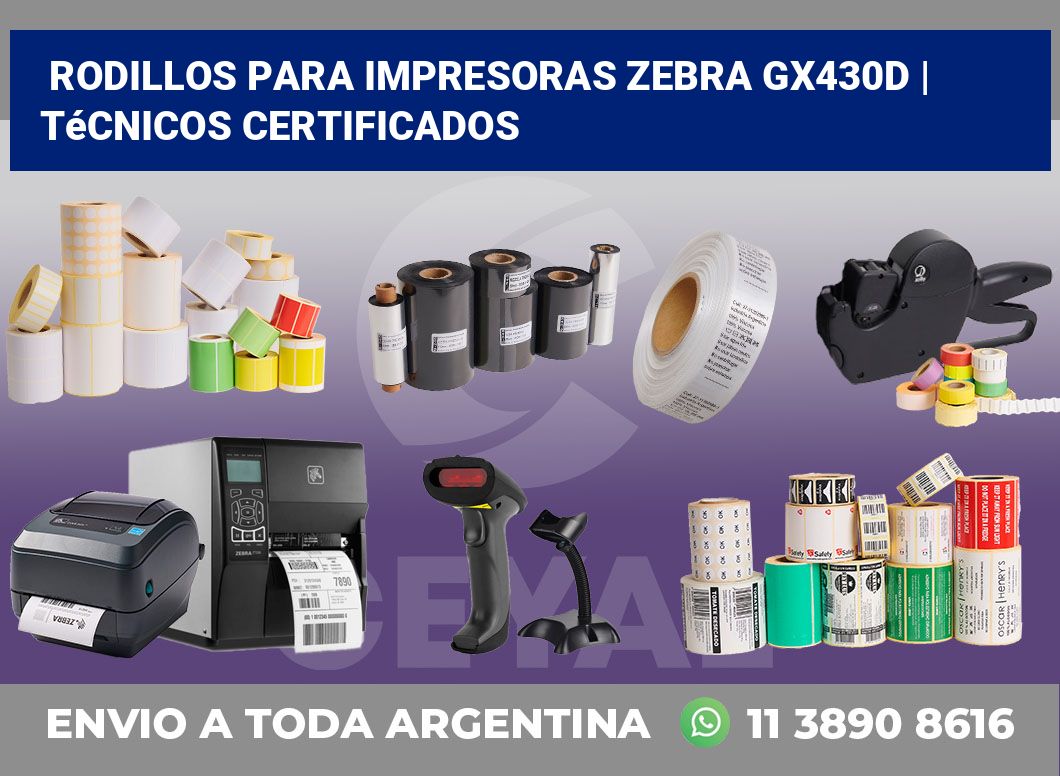 Rodillos para impresoras Zebra GX430d | Técnicos certificados