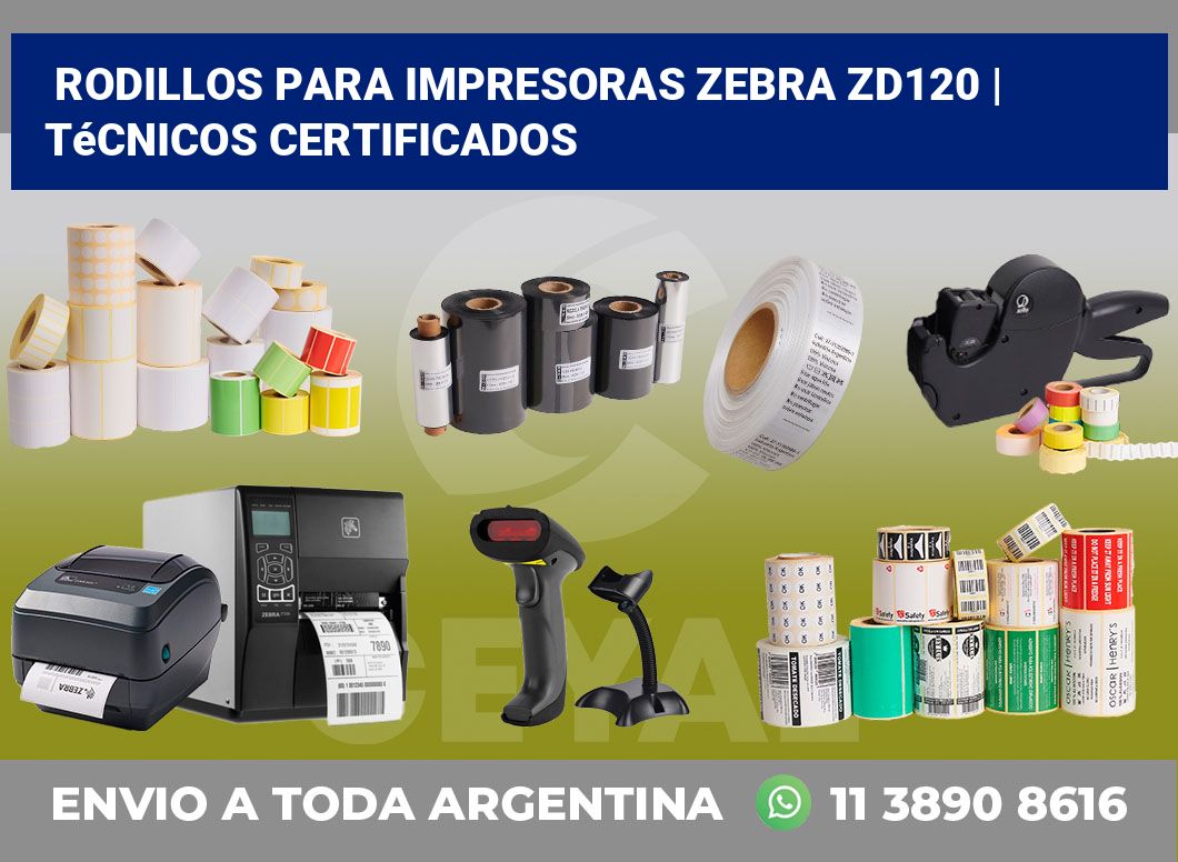 Rodillos para impresoras Zebra ZD120 | Técnicos certificados