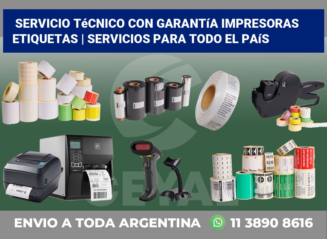 Servicio técnico con garantía impresoras etiquetas | Servicios para todo el país