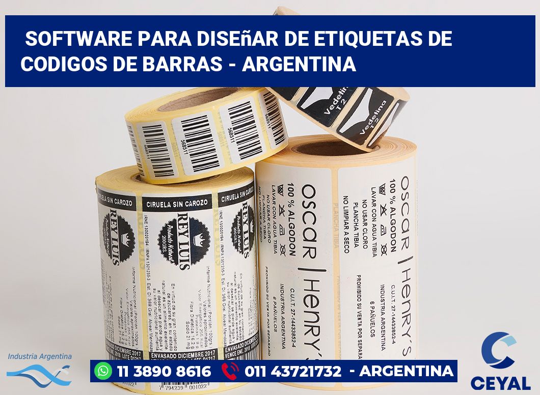 Software para diseñar de etiquetas de codigos de barras - Argentina