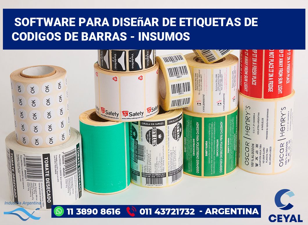 Software para diseñar de etiquetas de codigos de barras - Insumos