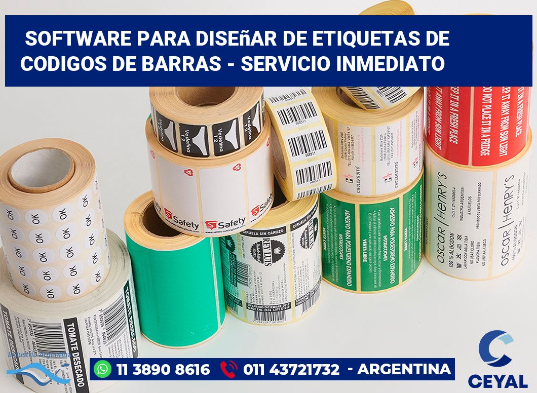 Software para diseñar de etiquetas de codigos de barras - Servicio inmediato