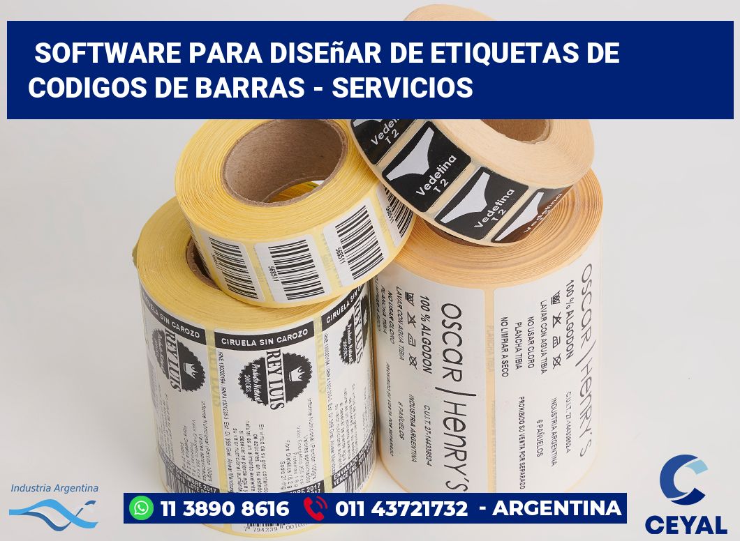 Software para diseñar de etiquetas de codigos de barras - Servicios