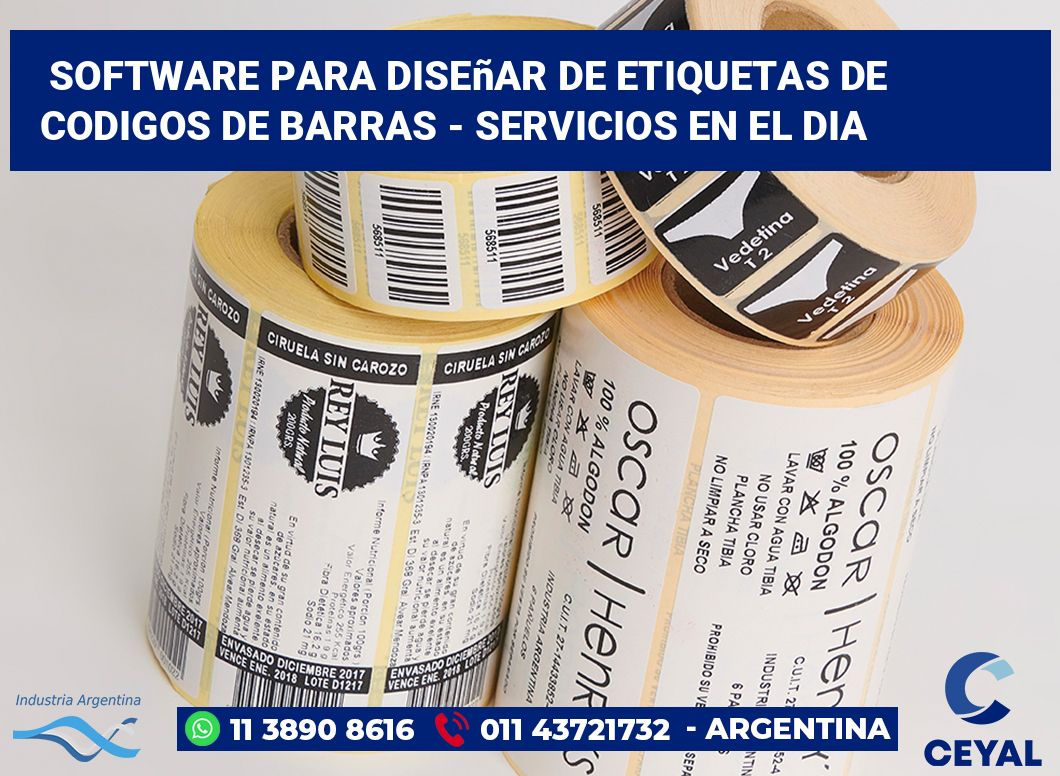 Software para diseñar de etiquetas de codigos de barras - Servicios en el dia