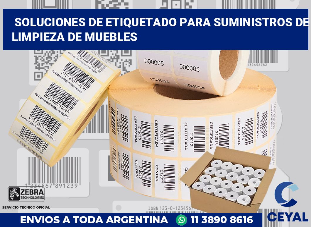 Soluciones de Etiquetado para Suministros de Limpieza de Muebles