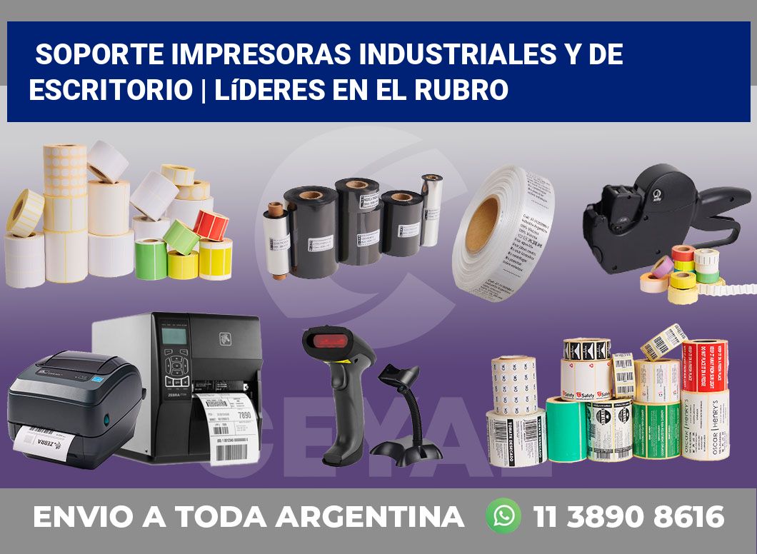 Soporte impresoras industriales y de escritorio | Líderes en el rubro