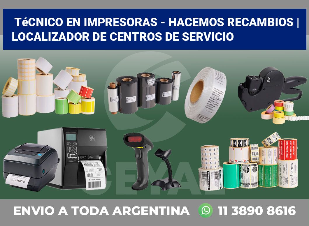 Técnico en impresoras – hacemos recambios | Localizador de centros de servicio