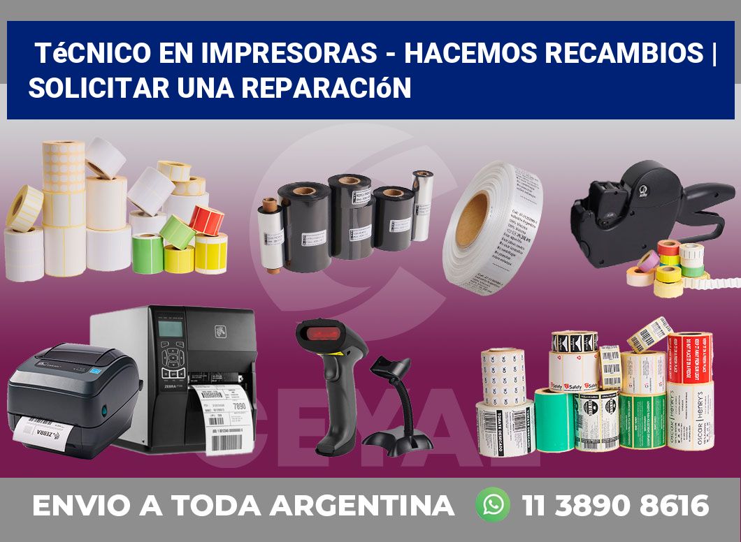 Técnico en impresoras – hacemos recambios | Solicitar una reparación