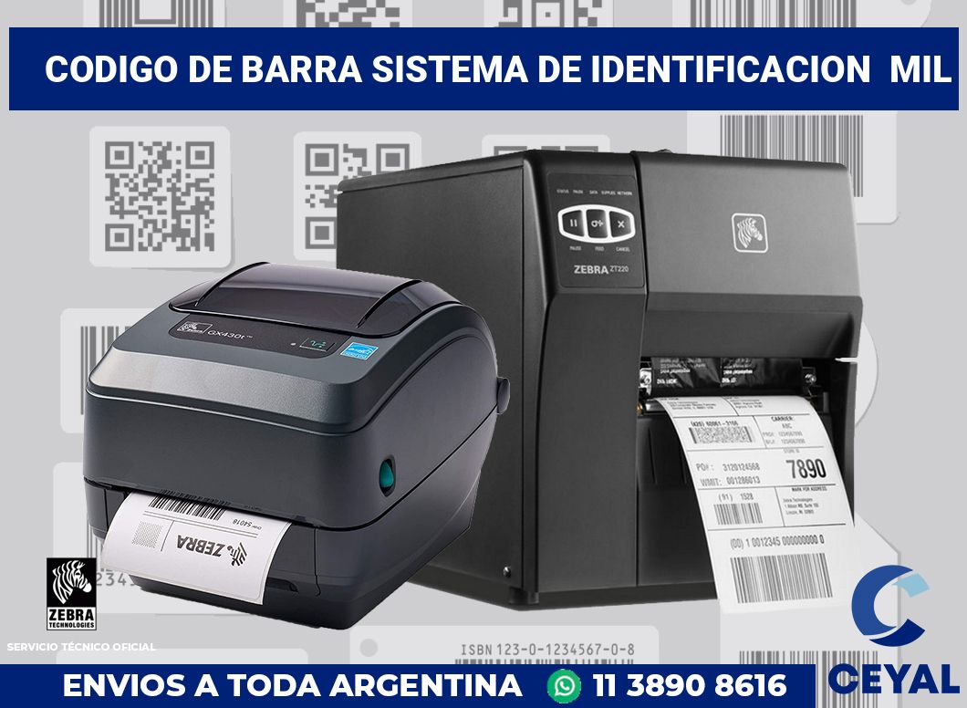 codigo de barra sistema de identificacion mil
