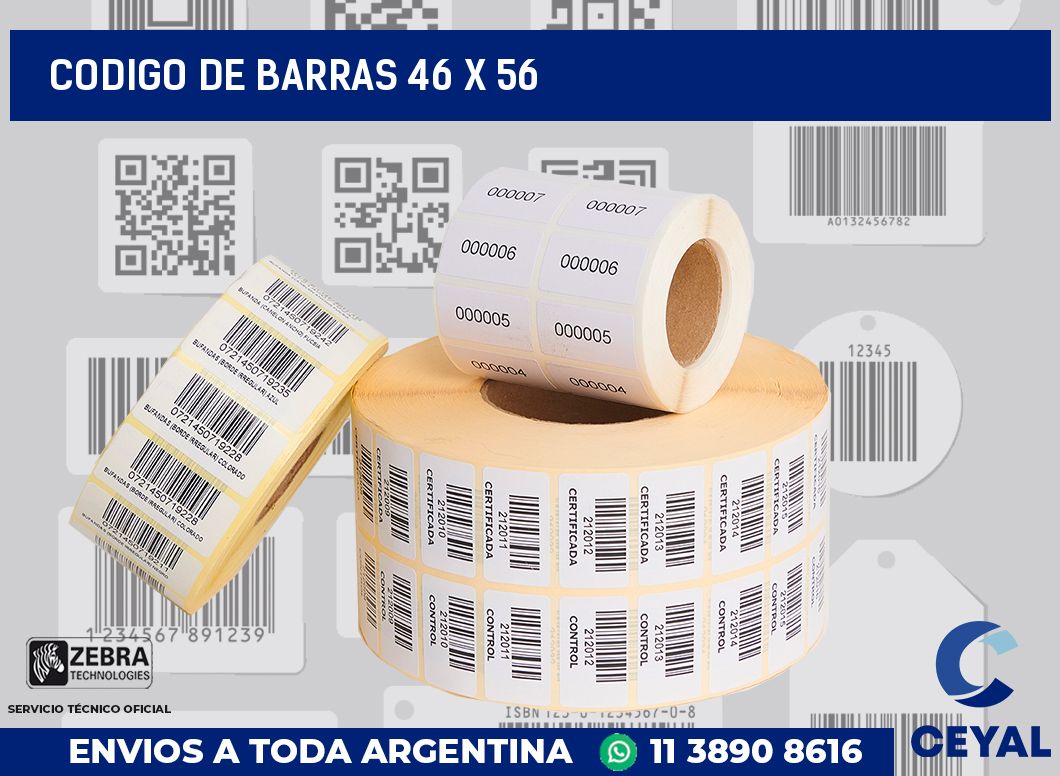 codigo de barras 46 x 56
