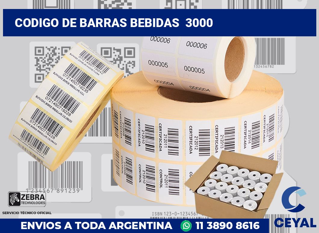 codigo de barras bebidas  3000