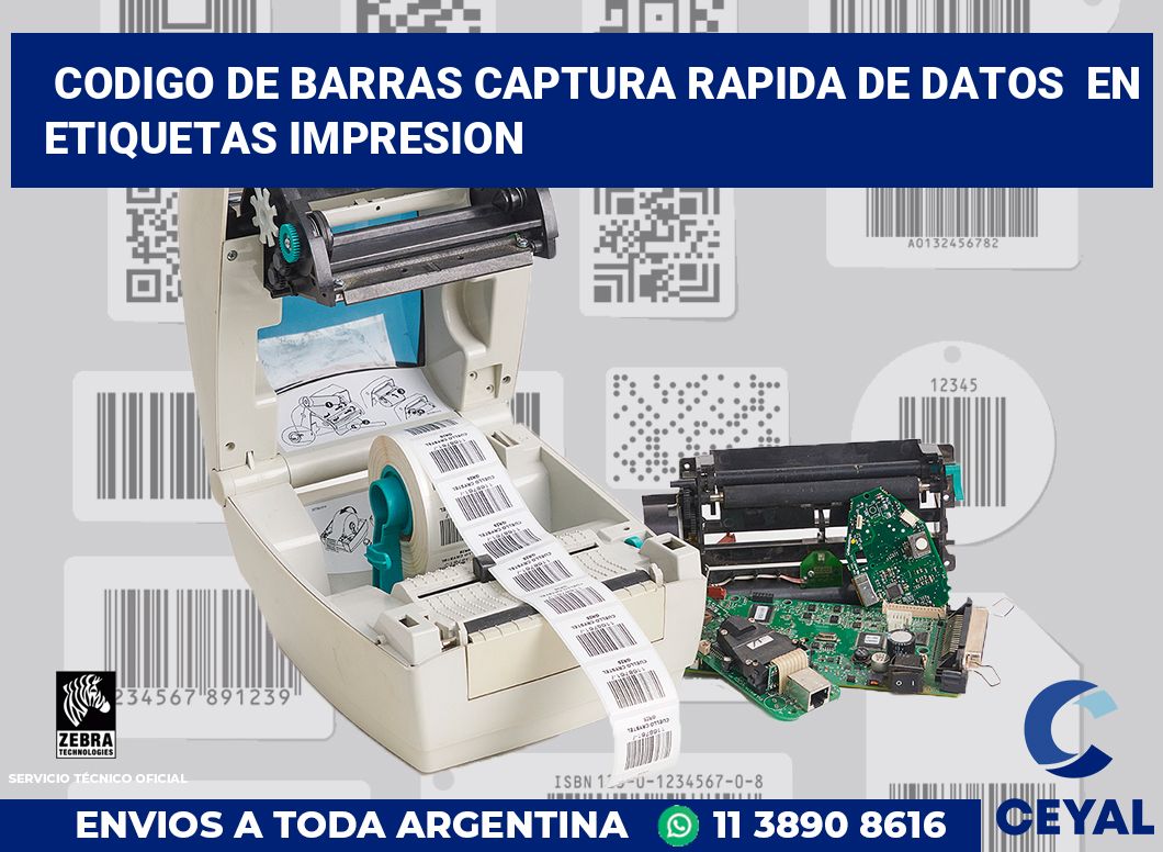 codigo de barras captura rapida de datos en etiquetas impresion