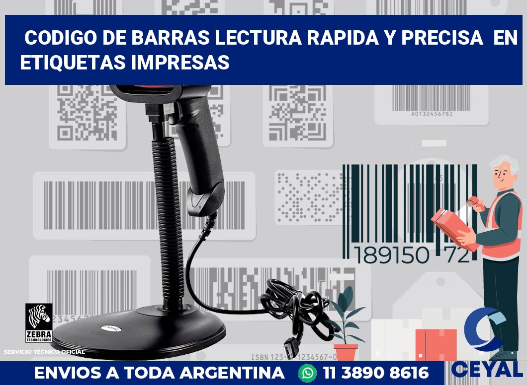 codigo de barras lectura rapida y precisa  en etiquetas impresas