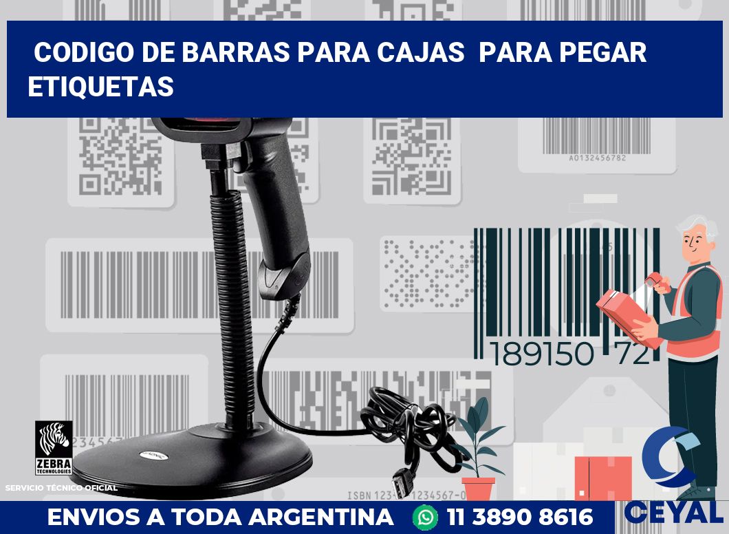 codigo de barras para cajas para pegar etiquetas