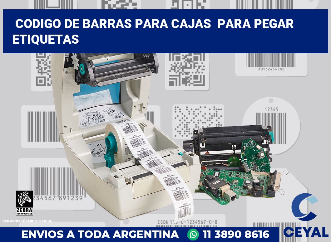 codigo de barras para cajas para pegar etiquetas
