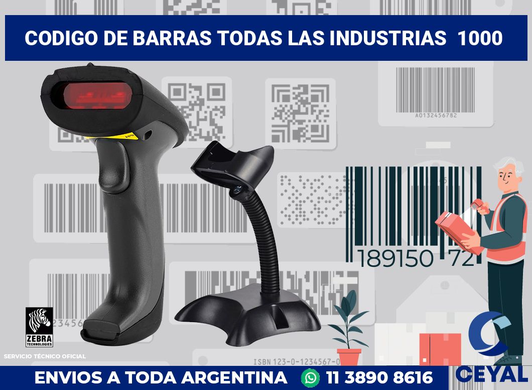 codigo de barras todas las industrias 1000