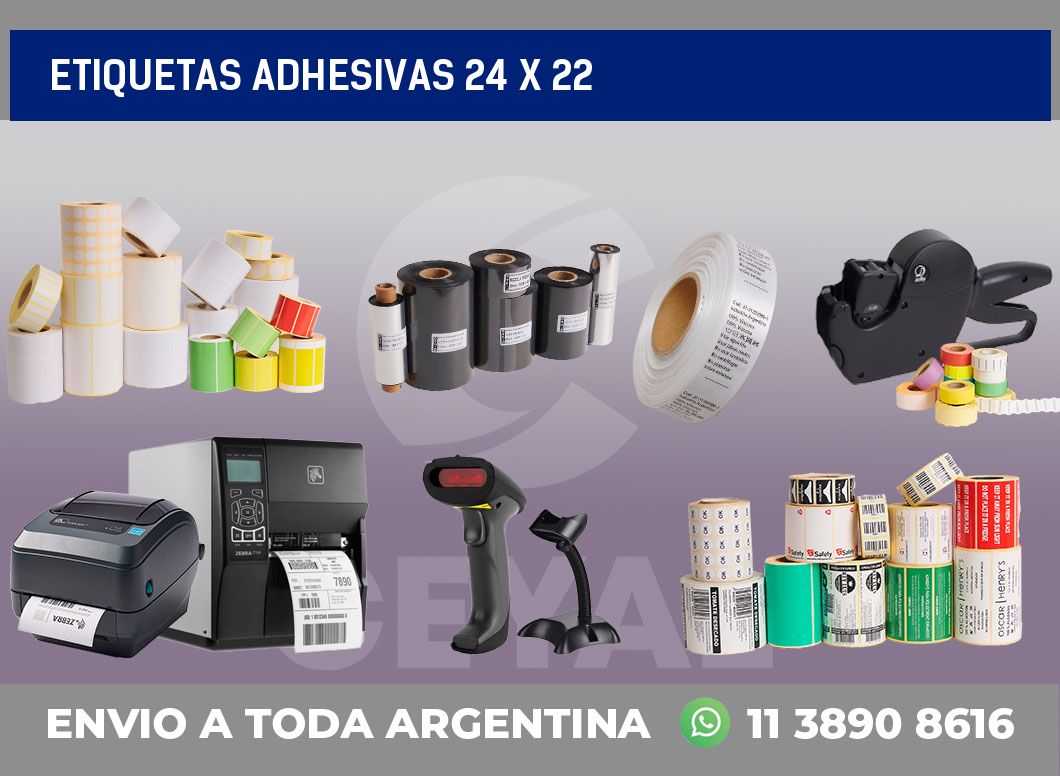 etiquetas adhesivas 24 x 22