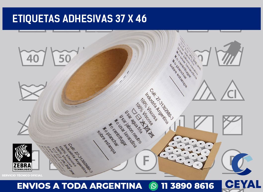 etiquetas adhesivas 37 x 46