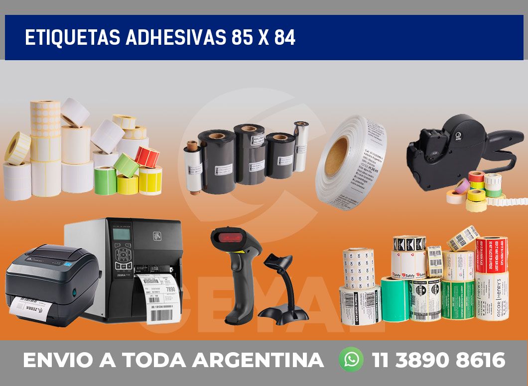 etiquetas adhesivas 85 x 84