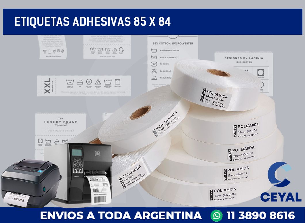 etiquetas adhesivas 85 x 84