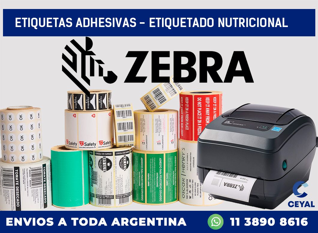 etiquetas adhesivas – Etiquetado Nutricional