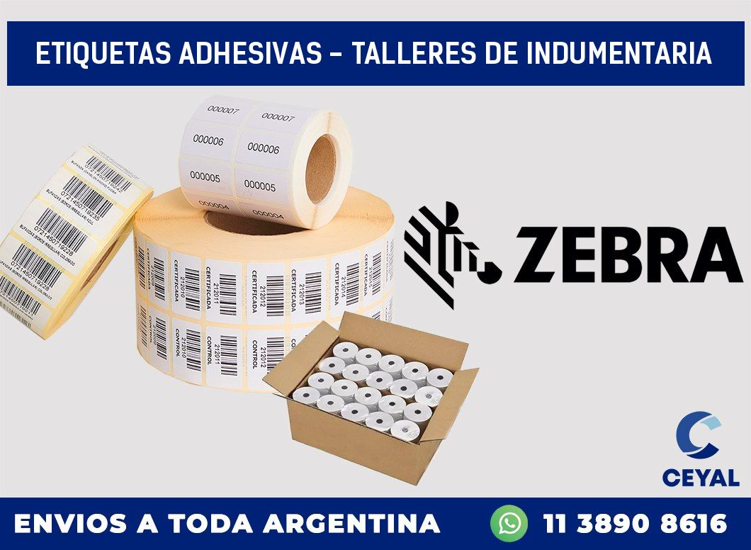 etiquetas adhesivas – Talleres de indumentaria