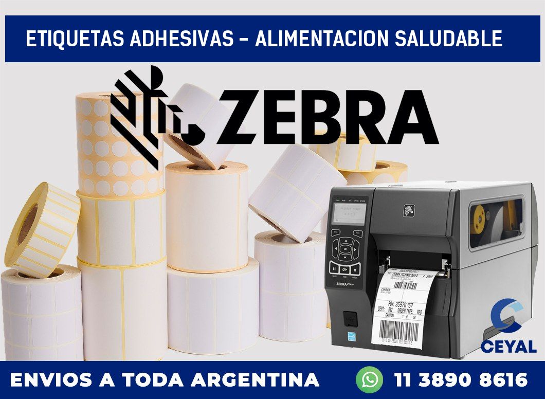 etiquetas adhesivas - alimentacion saludable