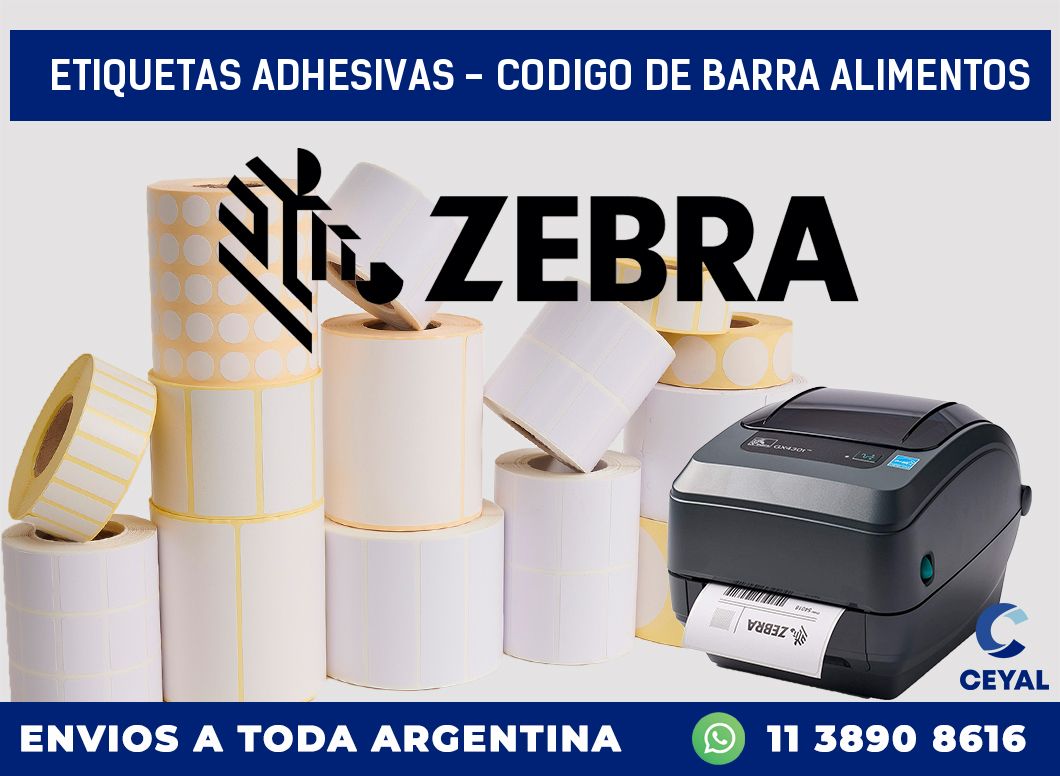 etiquetas adhesivas - codigo de barra alimentos