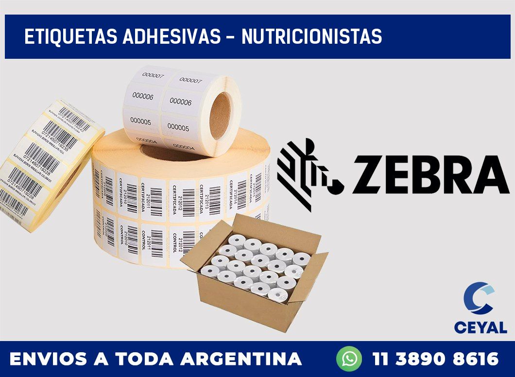 etiquetas adhesivas - nutricionistas