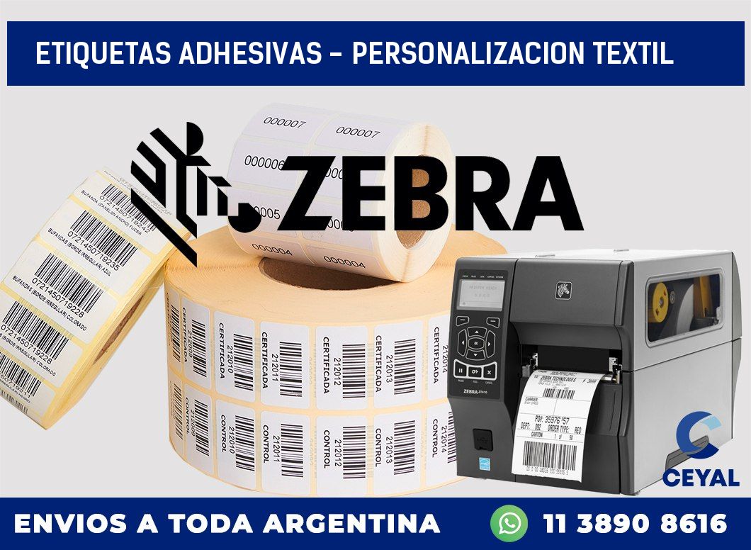 etiquetas adhesivas - personalizacion textil