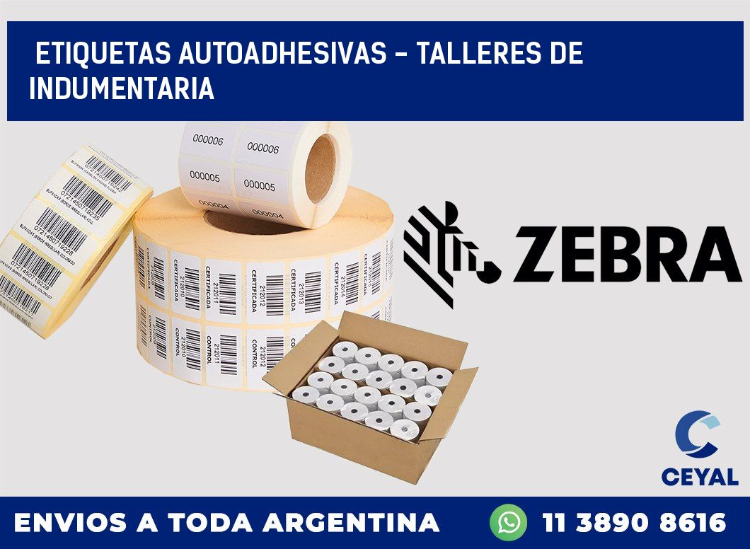 etiquetas autoadhesivas – Talleres de indumentaria