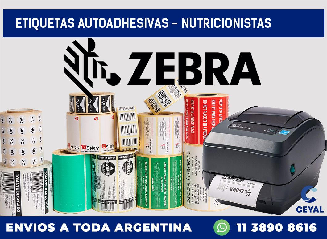 etiquetas autoadhesivas - nutricionistas