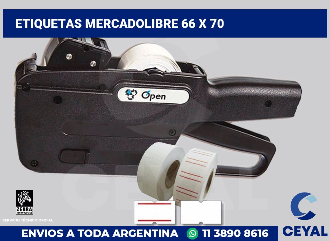 etiquetas mercadolibre 66 x 70