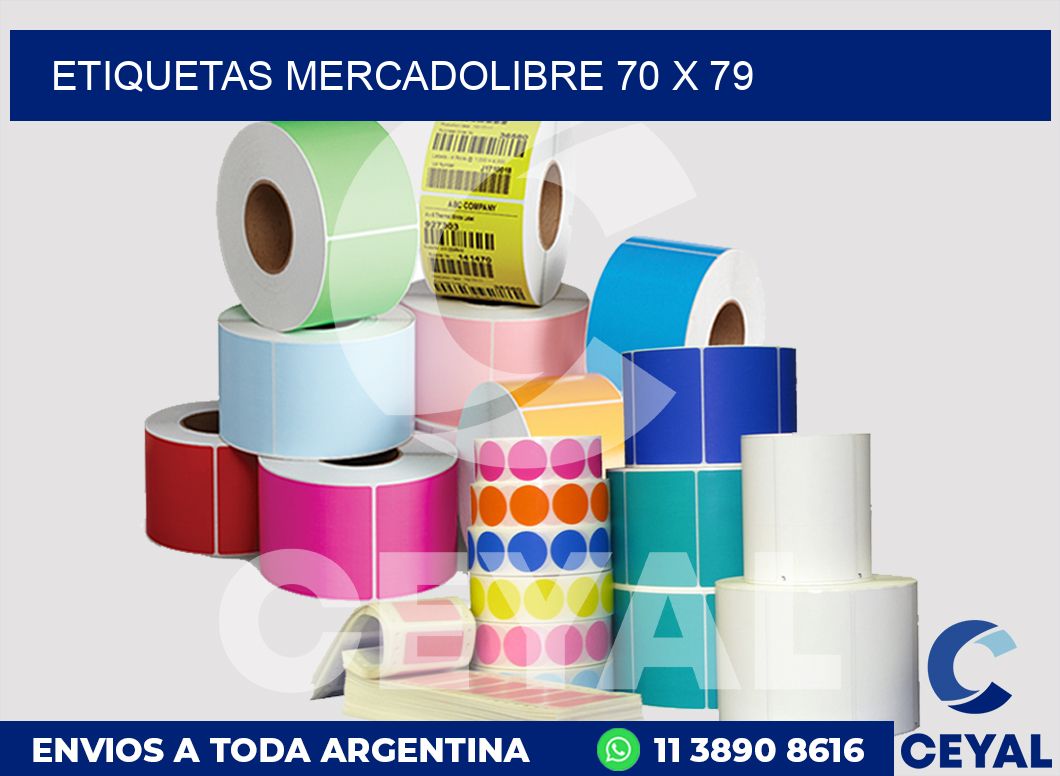 etiquetas mercadolibre 70 x 79