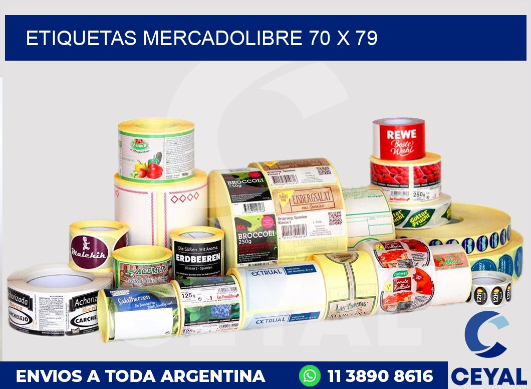 etiquetas mercadolibre 70 x 79