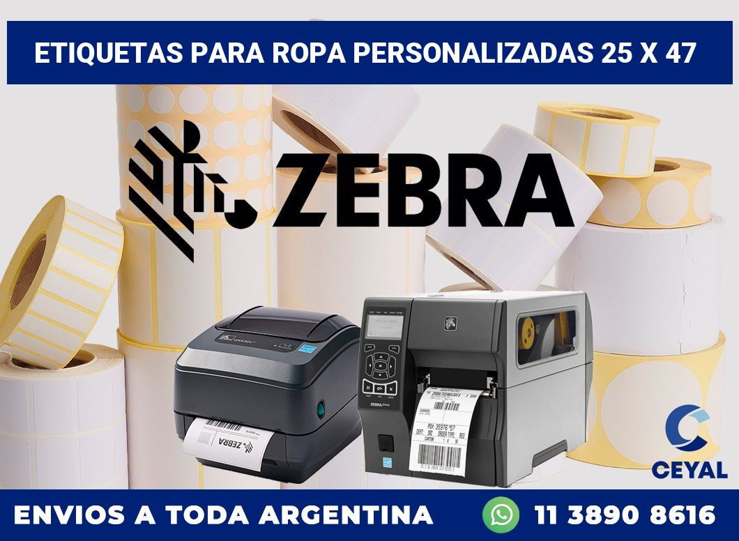 etiquetas para ropa personalizadas 25 x 47