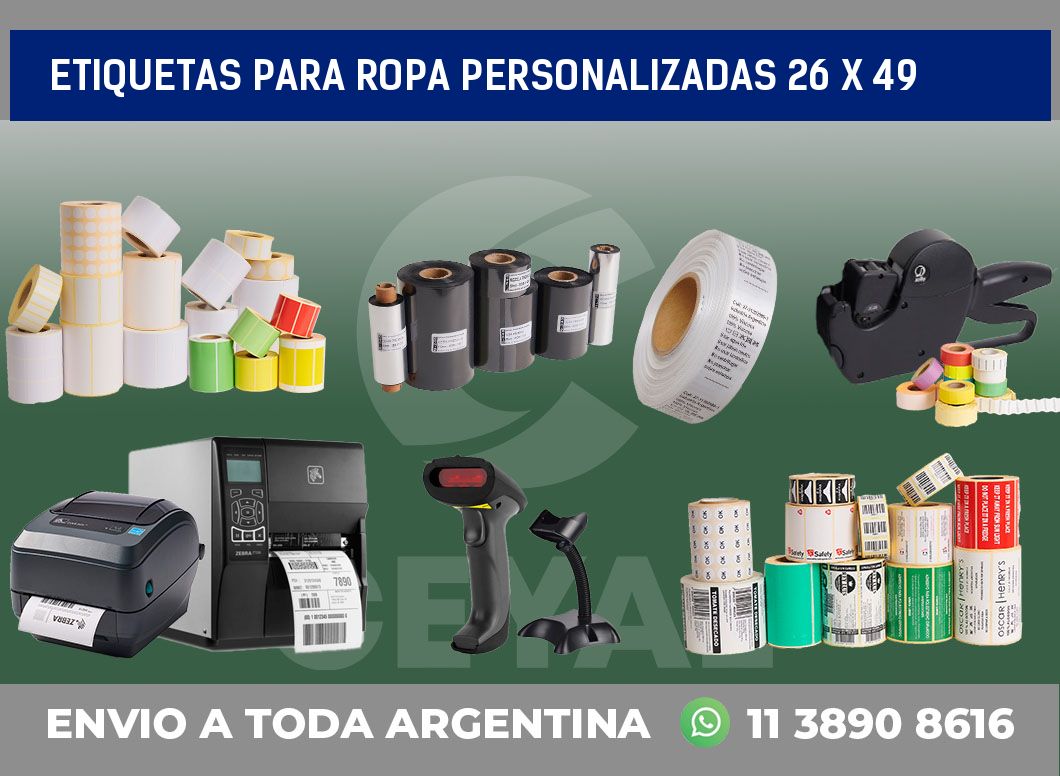 etiquetas para ropa personalizadas 26 x 49