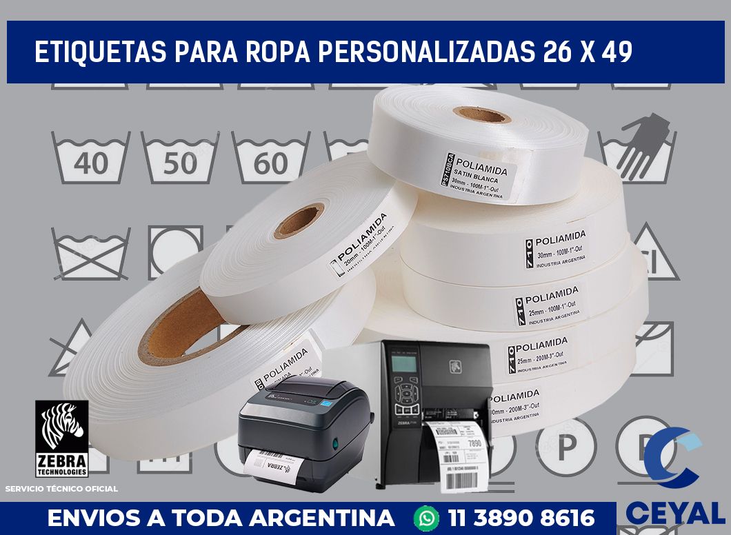 etiquetas para ropa personalizadas 26 x 49