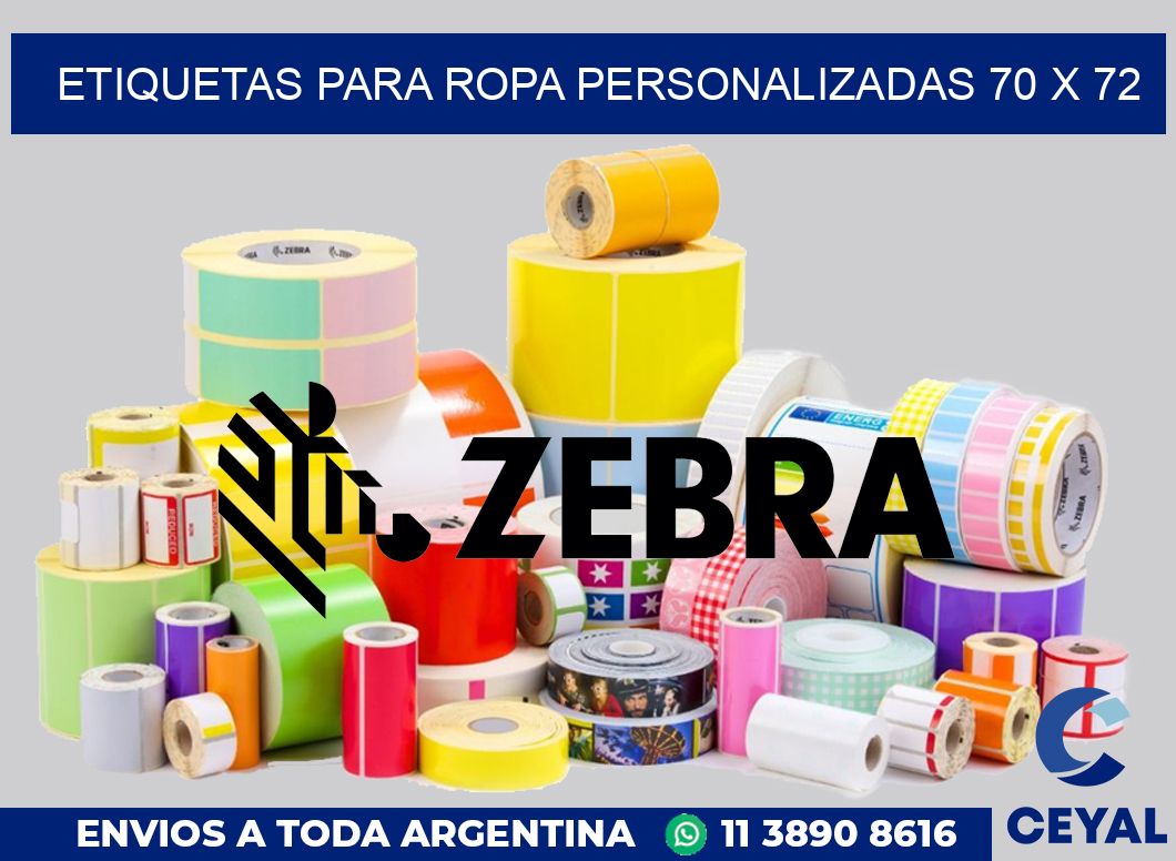 etiquetas para ropa personalizadas 70 x 72