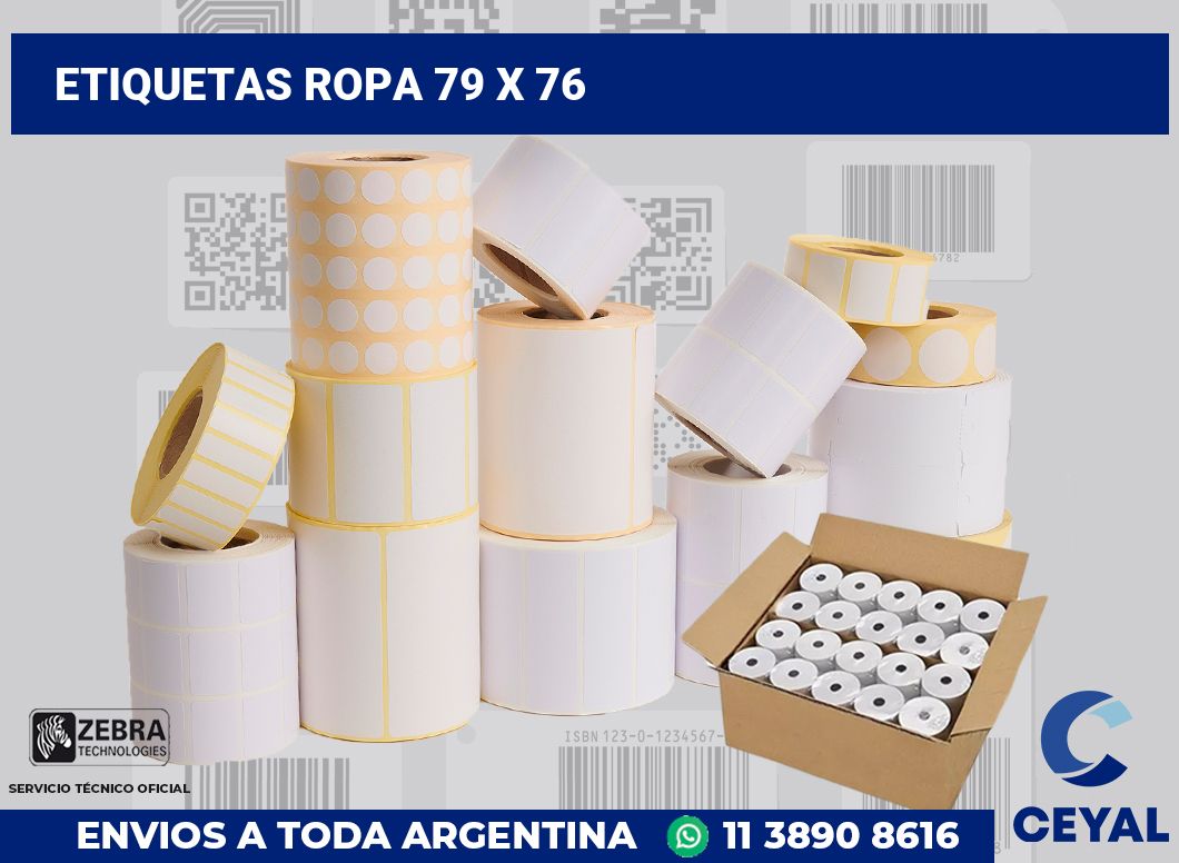 etiquetas ropa 79 x 76